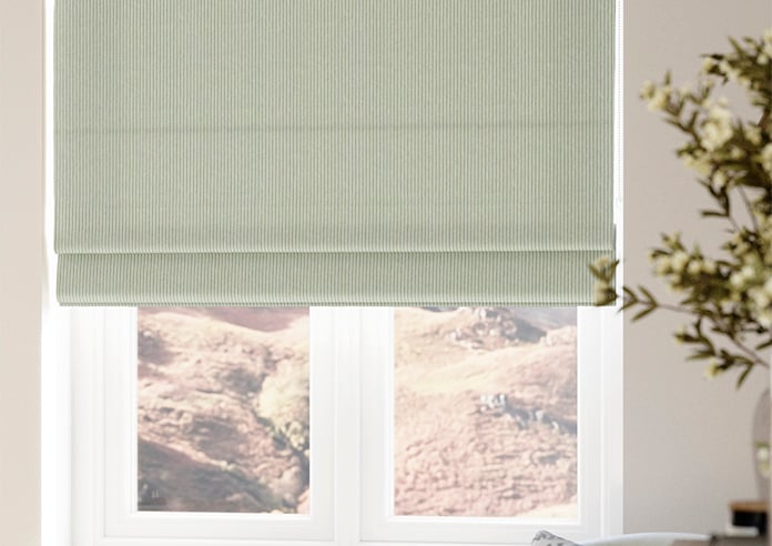Montierre Stripe, Drift Blue - Twist&Fit Roman Blind - Image 5